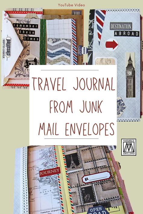 Junk Mail Envelope Journal, Collage Art Ideas, Easy Collage, Envelope Journal, Repurposed Junk, Vintage Collage Art, Mail Envelope, Paper Craft Techniques, Simple Collage