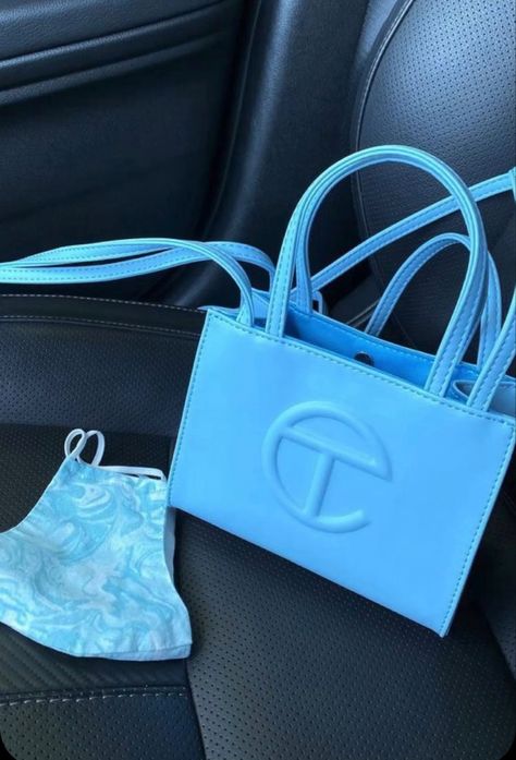 Blue Telfar Bag, Telfar Bag, Trendy Purses, My Style Bags, Luxury Bags Collection, Girly Bags, Luxury Purses, Handbag Heaven, Fancy Bags