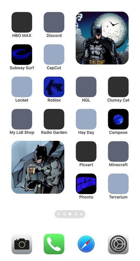 Batman Iphone Theme, Batman Homescreen Layout, Batman Ios 16, Batman App Icons, Batman Lockscreen, Ios 16 Wallpaper, Ipad Homescreen, Ios Theme, Iphone Themes