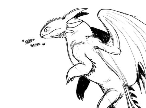 The Aging We Didnt Get by llEeckranistll on DeviantArt Toothless Sketch, Night Fury Dragon, Httyd Art, Dragon Sketch, Httyd Dragons, Creature Drawings, Night Fury, Dragon Pictures, Concept Art Drawing