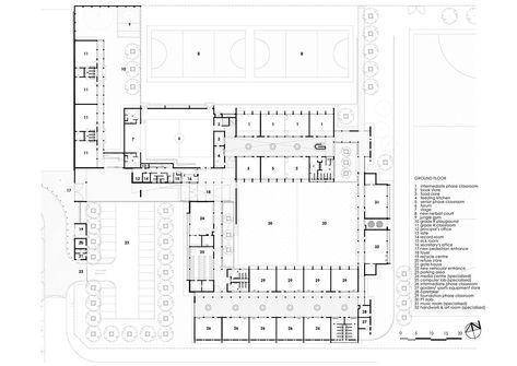 Courtyard School Architecture, Primary School Design Architecture Plan, Primary School Floor Plan, Primary School Plan, Courtyard School, Primary School Architecture, School Site Plan, Primary School Design, Square Floor Plans