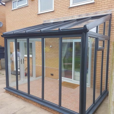 Lean-To Conservatories | Lean To Extension | St Helens Windows Lean To Conservatory Ideas, Small Conservatory Ideas, Sunroom Extension, Grills Design, Window Aluminium, Small Conservatory, Small House Extensions, Terrace House Exterior, Lean To Conservatory