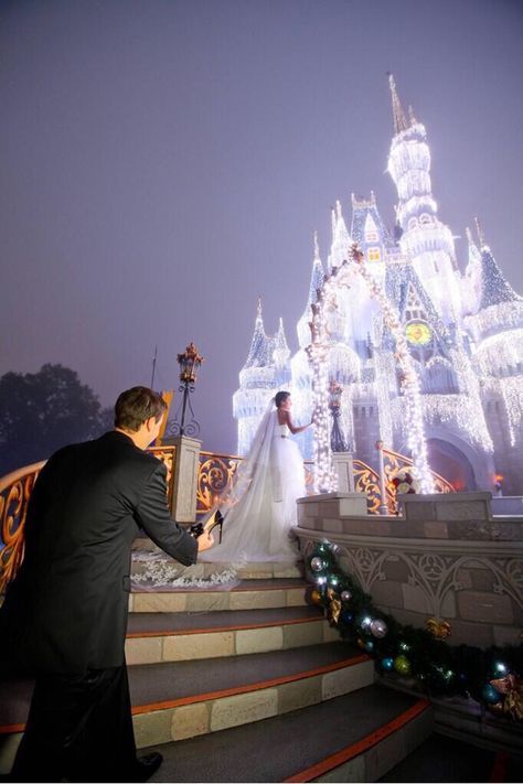 Disney wedding Disney Wedding Dress, Fairytale Wedding Theme, Disneyland Wedding, Disney Princess Wedding, Disney World Wedding, Cinderella's Castle, Disney Bride, Disney Fairy Tale Weddings, Cinderella Wedding