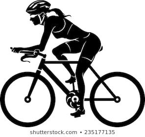 Cyclist Illustration, Wall Stickers Sports, Cycle Drawing, Cartoon Silhouette, Woman Cartoon, Women Cyclists, Sport Logos, Bike Quotes, Female Cyclist