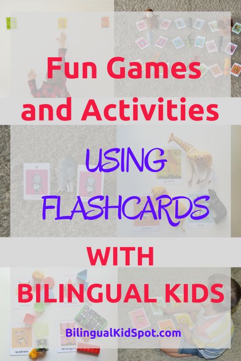 flashcards-games-activities-bilingual-kids-language-development Language Games For Kids, Listening Activities For Kids, Vocabulary Games For Kids, Learn English Kid, Language Learning Activities, Kindergarten Vocabulary, Fun Classroom Games, Spanish Flashcards, Bilingual Activities