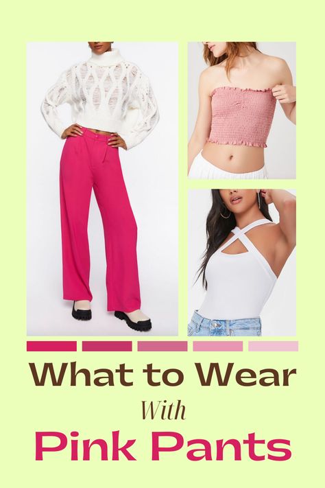 What To Wear With Pink Pants | 11 Barbiecore Chic Outfits. How to be stylish tips outfit. Pink Pants Outfit Spring, How To Style Pink Pants, Pink Pants Outfit Street Style, Pink Pants Outfits, Style Pink Pants, Pink Pants Outfit, Pink Cargo Pants, Outfit Street Style, Stylish Tips