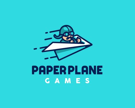 Paper Plane Games Paper Plane Logo, Adventure Logos, Plane Logo, Plane Games, Cartoon Logo Design, Adventure Logo, Paper Logo, Logo Y, Logo Coffee