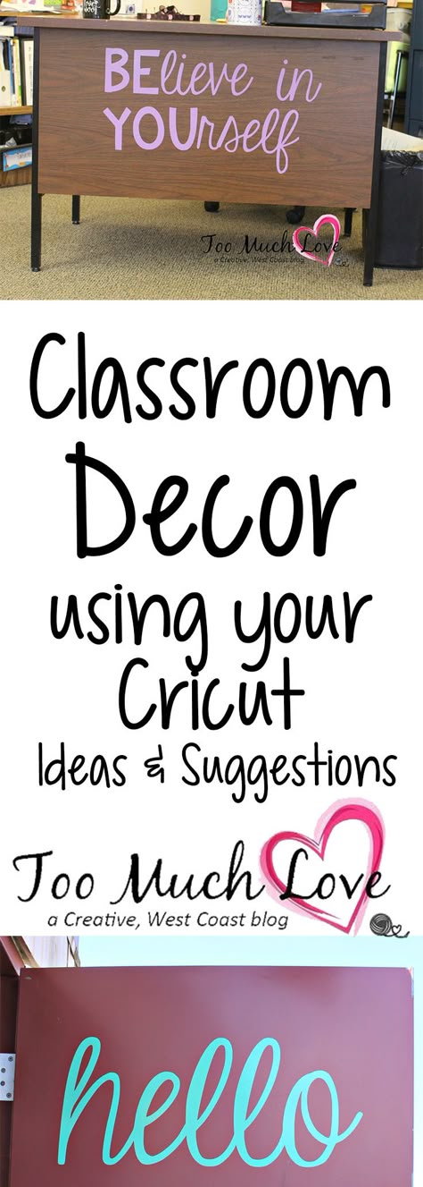 Use your Cricut to decorate your classroom. Classroom Homeschool, Middle School Classroom, New Classroom, Classroom Door, Classroom Setup, Classroom Design, Classroom Inspiration, Beginning Of School, Music Classroom