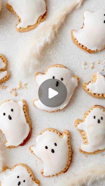 Holly Jade on Instagram: "Ghost Poptarts👻 YAY or NAY?? Who wants one???

Vegan + SUPER EASY! Made these little ghosts last year, & they are still my favourite treat this year!! Homemade buttery pastry filled with strawberry jam topped with a vanilla glaze! They’re ‘scarily good’ and fun for everyone to make.. AND DEVOUR! 👻😍
What you’ll need:
👻Plain flour
👻Sugar
👻Dairy-free block butter
👻Ice-water 
👻Strawberry Jam
👻Icing sugar
👻Dairy-free milk
👻Vanilla
👻Black food gel
.
• Get the recipe- Link in my bio or visit thelittleblogofvegan.com 

Type ‘ghost pop tarts’ in the search bar of my website! 
.
.
.
.
#poptarts #poptart #ghosts #veganrecipes #veganpoptarts #halloweentreats #halloweenbaking #pastry #kawaiifood #ghostpoptarts #easyrecipes #veganfoodshare #recipe #desserts #veganba Ghost Pop Tarts, Vegan Poptarts, Vanilla Glaze, Halloween Baking, Spooky Treats, Black Food, Yay Or Nay, Ice Water, Dairy Free Milk