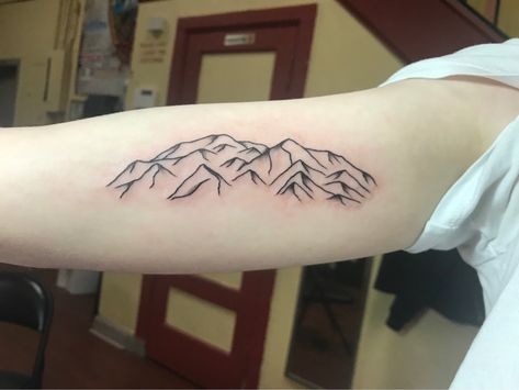 Denali Mountain Tattoo, Denali Tattoo, Mt Denali, Denali Mountain, Tattoos Black And White, Alaska Tattoo, Denali Alaska, Tattoo Meaningful, Black And White Tattoo