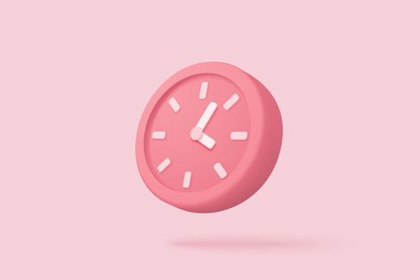 3d alarm clock on pastel pink background. Pink watch minimal design concept of time. 3d clock vector rendering in isolated pink background Time Wallpaper Clock Iphone, Time Wallpaper Clock, Wallpaper Clock, Clock Vector, 3d Clock, Concept Of Time, Pastel Pink Background, Time Icon, Clock Icon