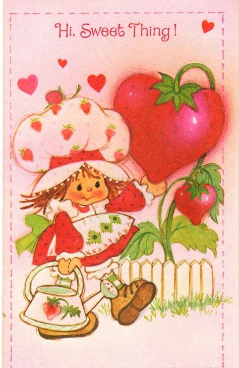 Hi Sweet thing! Girly Cartoons, Shortcake Aesthetic, Strawberry Heaven, Huckleberry Pie, Kawaii Cottagecore, Berry Shortcake, Vintage Strawberry Shortcake Dolls, Chronically Online, Strawberry Shortcake Cartoon