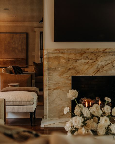 Pink Marble Fireplace Surround, Media Room With Fireplace, Antique Marble Fireplace, Red Marble Fireplace, Marble Surround Fireplace, Marble Slab Fireplace, Brass Fireplace Surround, Green Marble Fireplace, Midcentury Fireplace