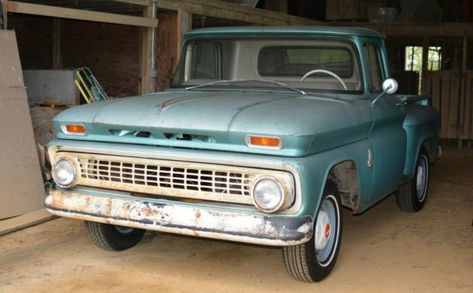 This 1963 Chevrolet C-10 SWB may need a headgasket, but its clean condition and high levels of originality make it worthy of restoring.  #Chevrolet 1963 Chevy Truck, Old Chevy Pickups, C10 Stepside, Harley Davidson Engines, Best Pickup Truck, Chevy Stepside, Vintage Automobiles, Bulldog Breeds, Old Pickup