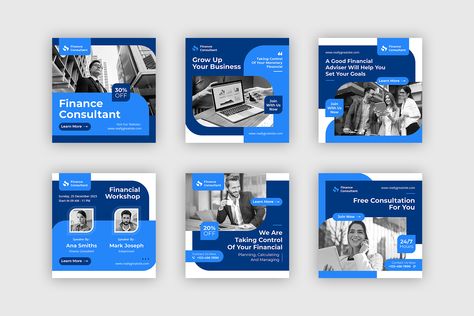 Finance Consultant, Indesign Portfolio Template, Indesign Portfolio, Logistics Design, Banner Design Layout, Social Media Branding Design, Portfolio Template Design, Collateral Design, Social Media Poster