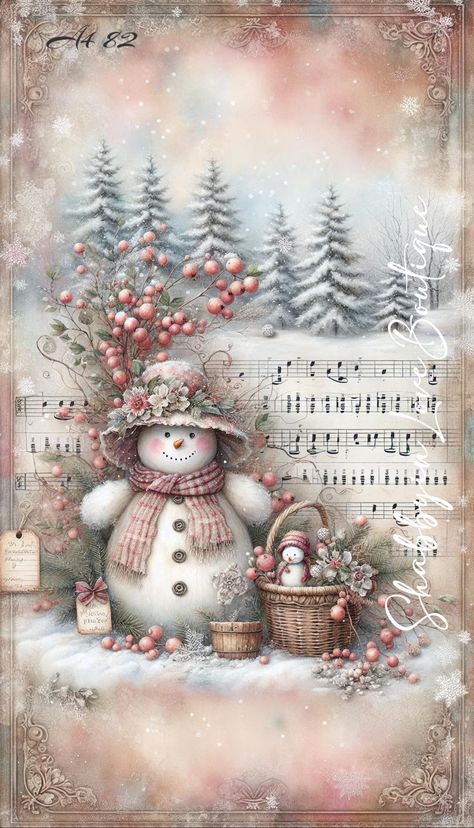 PLEASE READ FULL ITEM DESCRIPTION BEFORE YOU PLACE YOUR ORDER! Decoupage Rice Paper A4 82 Shabby Chic Vintage Pink Christmas Snowman Decoupage Paper, Decorative Image, Decoupage Designs, Paper Crafts, DIY Crafting  1 - A4 (8.27" x 11.69") Rice decoupage paper. You will receive 1 - A4 rice decoupage paper with 1 print on it. Printed on the highest quality paper available on the market today. Rice paper has been used for decades in arts and crafts with decoupage. Torn edges will blend beautifully into a background. You should start with a white or light colored background to make the colors appear brighter and more vivid.  The best paper to use in the decoupage technique. Perfect for both beginners and advanced users. Very thin and light and naturally white. It contains typical, clearly visi Vintage Pink Christmas, Christmas Scrapbook Paper, Decoupage Rice Paper, Vintage Christmas Images, Shabby Chic Christmas, Decoupage Vintage, Shabby Chic Vintage, Handmade Christmas Gifts, Christmas Scenes