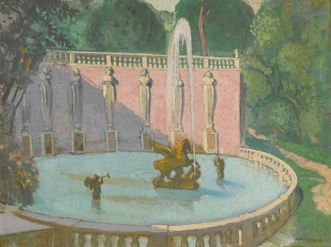 Maurice Denis 1870 - 1943, Villa Lante, oil on board, 38.7 by 52cm., circa… Maurice Denis, Avant Garde Artists, Pierre Bonnard, Post Impressionism, Vintage Artwork, French Artists, Art Exhibition, Impressionism, Art Day