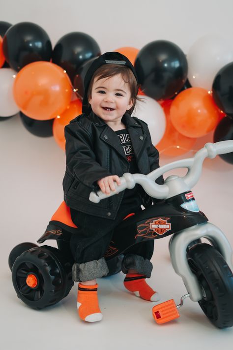 Harley-Davidson Smash Cake Session Smash Cake Session, Smash Cake, Cake Smash, Bday Party, Kids Birthday, First Birthdays, 1st Birthday, Harley Davidson, Party Ideas