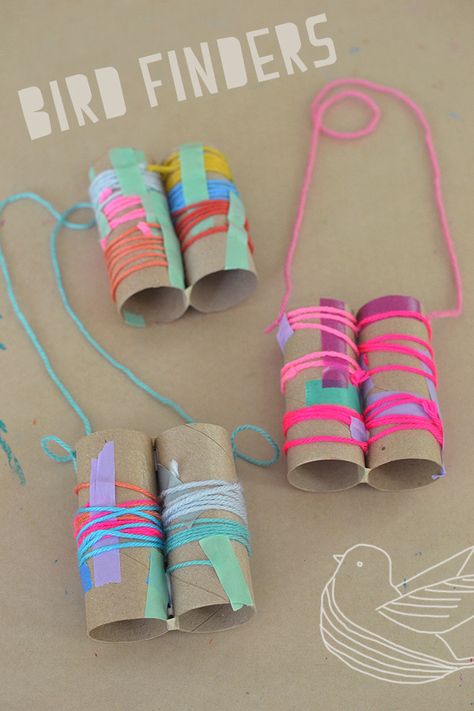 Bird Finder Binoculars Craft With Yarn, Binocular Craft, Colored Tape, Red Photography, Toilet Paper Roll Crafts, Bird Crafts, Paper Roll Crafts, Usa Art, Crafts For Kids To Make