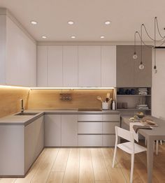 Small House Kitchen Design, Desain Pantry Dapur, Model Dapur, Simple Kitchen Design, Kabinet Dapur, Modern Kitchen Interiors, Kitchen Interior Design Modern, Modern Kitchen Cabinets, House Design Kitchen