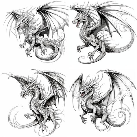 Dragons With Wings, Dragon With Wings Tattoo, Dragon Wings Tattoo, Wyvern Tattoo, Dragon With Wings, Japanese Dragons, Dragon Chino, Flying Tattoo, Japanese Dragon