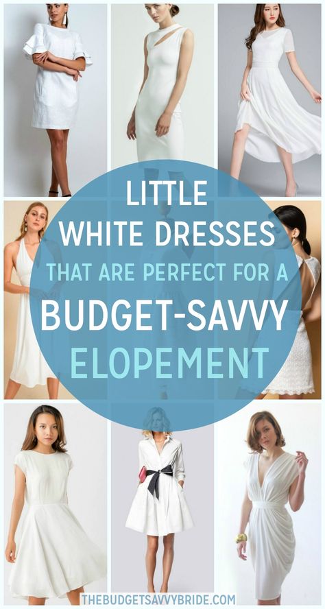 Little White Dresses - Perfect Elopement Dresses from Etsy Simple Elopement Dress Short, Vegas Elopement Dress Short, Rehersal Dinner Outfit Bride Casual, Elopment Dresses Short, White Rehearsal Dinner Dress For Bride, Elopement Dress Ideas, Wedding Rehearsal Outfit For Bride, Tea Length White Dress, Bride Rehearsal Dinner Outfit