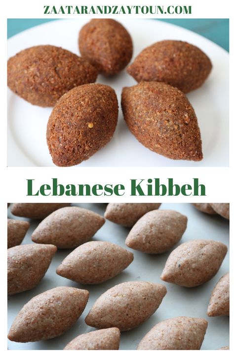 Authentic Lebanese Recipes, Kufteh Recipe, Kibbe Recipe, Lebanese Appetizers, How To Make Kibbeh, Knefe Lebanese, Lebanese Kibbeh Recipe, Vegetarian Kibbeh, Kubba Recipe