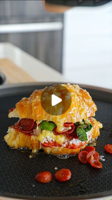 Sam Schnur on Instagram: "Smashed Pizza Croissant! I can’t be stopped!!!" Croissant Pizza, Pizza Croissant, Sandwiches, I Can, Pizza, Canning, On Instagram, Instagram, Pizzas