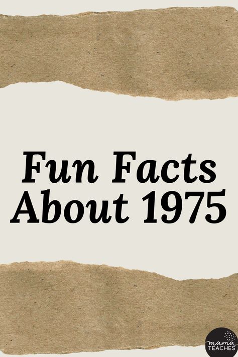 Fun Facts About 1975 - Mama Teaches 50th Reunion Ideas, 50 Year High School Reunion Ideas, 50th Class Reunion Ideas 1974, Class Reunion Planning, 50th Class Reunion Ideas, Famous Amos, 70s Nostalgia, Reunion Ideas, High School Reunion