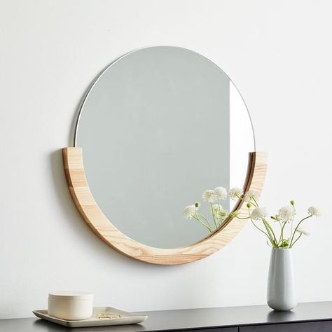 Mirror Decor Ideas, Curved Furniture, Kursi Bar, Dressing Table Design, Mirror Bathroom, Mirror Design Wall, Frame Mirror, Wooden Mirror, Mirror Tiles