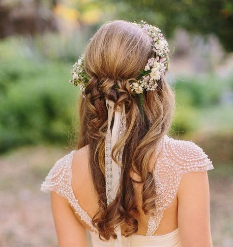 Headband Wedding Hairstyles, Long Hair With Flowers, Wedding Hairstyles With Headband, Up Wedding Hairstyles, Hair With Flowers, Half Up Wedding, Formal Hairstyles For Long Hair, Headband Wedding, Pretty Designs