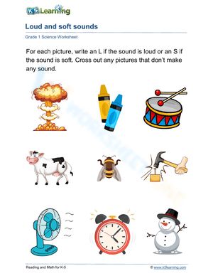 Sound levels can differ in terms of loudness. Within these sound-related worksheets, students will categorize objects based on whether they produce loud sounds, soft sounds, or no sounds at all. #Grade-1 #Grade-2 Sounds Worksheet, Worksheets For Grade 1, 1st Grade Worksheets, Grade 2, Out Loud, Grade 1, Starfish, Kindergarten, Sound