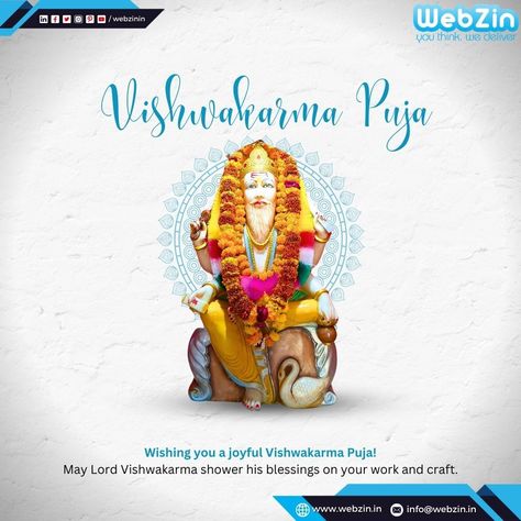 n this auspicious #VishwakarmaPuja, we at Webzin Infotech Private Limited pay tribute to the divine architect. May Lord Vishwakarma inspire innovation, creativity, and craftsmanship in all our endeavors. Wishing everyone prosperity and success! #Innovation #WebzinInfotech Lord Vishwakarma, Vishwakarma Puja, English Grammar For Kids, Water Proofing, Web Development Course, Local Seo Services, Digital Marketing Course, Learn Crafts, Taxi Service