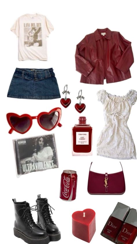 downtown girl aesthetic/lana del rey dark red vibe Red Vibe, Aesthetic Lana Del Rey, Lana Del Rey Concert, Downtown Girl Aesthetic, Downtown Outfits, Concert Fits, Downtown Girl, Foto Ideas Instagram, Causual Outfits