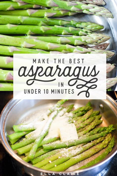 Print The Best Asparagus in Under 10 Minutes Asparagus is perfectly cooked and so delicious with this simple, easy to make recipe with a little butter, garlic, and parmesan. Course Side Dish Cuisine American Prep Time 5 minutes Cook Time 5 minutes Total Time 10 minutes Ingredients 1 lb. Asparagus washed 1 Cup Water...Read More » The Best Asparagus, Best Asparagus, Easy Asparagus Recipes, Best Asparagus Recipe, Asparagus Recipes Baked, Grilled Asparagus Recipes, Easiest Recipes, How To Cook Asparagus, Asparagus Recipe