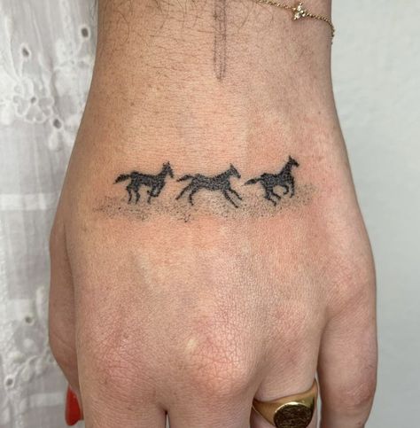 Multiple Animal Tattoo, Horse Armband Tattoo, Horse Hand Tattoo, Abstract Horse Tattoo, 3 Horses Tattoo, Horses Running Tattoo, Wild Horses Tattoo, Lasso Tattoo, Cowboy Tattoo