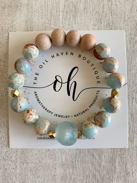 Bracelet Design Ideas, Aromatherapy Bracelet, Aromatherapy Jewelry, Essential Oil Diffuser Bracelet, Lava Bracelet, Beach Gifts, Beads Bracelet Design, Diffuser Bracelets, Crystal Beads Bracelet