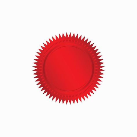 Round red badge isolated on a white background, seal stamp red luxury elegant banner con, Vector illustration certificate red foil seal or medal isolated. Red Seal Stamp, Call Logo, Elegant Banners, Red Luxury, Red Foil, Sunset Nature, Seal Stamp, Red Star, Stamp Design