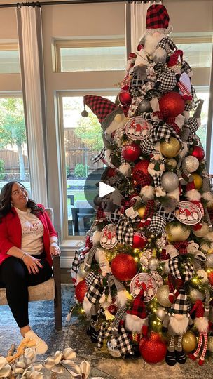 18K views · 198 reactions | Gnomie Christmas! Still time to see all ten trees that I decorated on the @trinityfallstx Tour of Trees!   #christmastime #mckinneytx #gnome #cozy #christmas2023 | AB's Holiday Decor Flocked Christmas Trees Decorated, Minimalist Christmas Tree, Pencil Christmas Tree, Christmas Themes Decorations, Flocked Christmas Trees, White Christmas Trees, Christmas Tree Ideas, Gold Christmas Tree, Rustic Christmas Tree