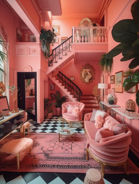 #barbieaesthetic #cluttercoreroom #clutter #barbie #barbiegram #pinkinterior #pinkcore #barbiemansion #maximalistinteriors #pinkhomedecor #pinkinterior #pinkmansion #pinkwall #pinkfurniture Hipstoric Home, Pink Mansion, Bohemian Decorating, Maximalist Interior Design, Kitchen Bohemian, Bohemian Outfits, Room Bohemian, Bohemian Outfit, Bohemian Weddings