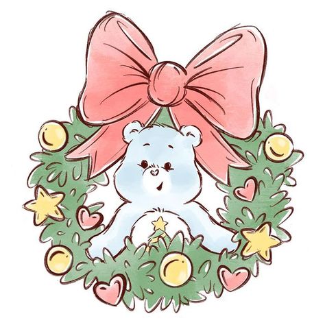 Care Bears Baby (@carebearsbaby) • Instagram photos and videos Care Bears Vintage, Star Wreath, The Care Bears, Baby Snow, Care Bears Cousins, Cute Headers, 80s Cartoons, Merry Christmas To You, Winter Print