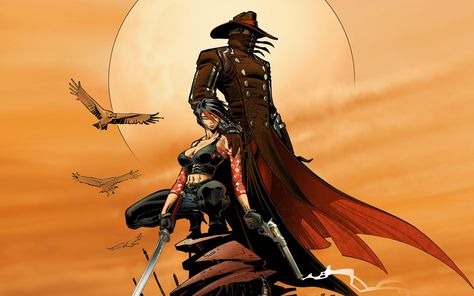 samurai Cowboy Character Design, Free Download Pictures, Action Pictures, The Dark Tower, Red Pictures, Mac Wallpaper, Cowboy Art, Western Art, Comic Character