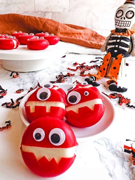 Monster Sandwiches Halloween, Monster Food Ideas, Edam Cheese, Babybel Cheese, Starter Ideas, Monster Food, Healthy Halloween Snacks, Gourmet Cheese, Baby Bells