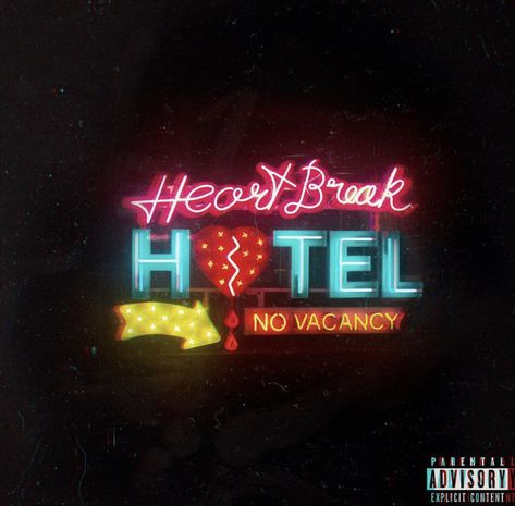 Elvis Spotify Cover, Elvis Aesthetic, Heartbreak Hotel Neon Sign, Elvis Record Aesthetic, Saint Motel Album Cover, Elvis Presley Heartbreak Hotel, Broken City, Rock And Roll Neon Sign, Elvis Presley Songs