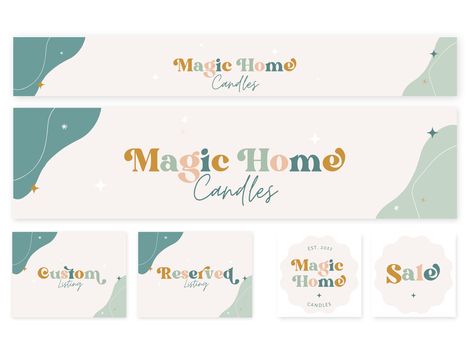 Etsy Shop Banners, Etsy Banner Design Ideas, Etsy Banner Ideas, Shop Banner Design Ideas, Boho Banner, Etsy Banner Design, Etsy Store Banner, Shop Banner Design, Youtube Branding