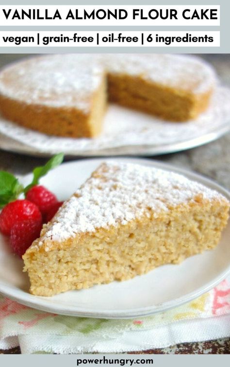 Vanilla Almond Flour Cake {vegan, oil-free} Almond Flour Cake, Gluten Free Pound Cake, Almond Torte, Glutenfri Baking, Almond Flour Cakes, Gluten Free Bagels, Almond Flour Cookies, Postre Keto, Free Power