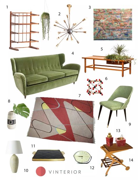 Create the look: this gorgeous 1950s living room in 14 key pieces 1950s House Decor, 1950s Homes, 50s Living Room, 1950s Interior Design, 50s Home Decor, 1950s Living Room, 50s Interior, 1950s Interior, 50s Home