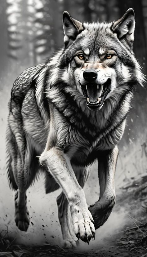 Wolf Picture, Lup Singuratic, Angry Wolf, Wolf Sketch, Wolf Tattoo Sleeve, Wolf Images, Wolf Photography, Wolf Artwork, Wolf Face