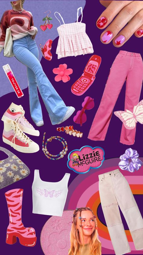 Lizzie McGuire vibes Lizzie Mcguire Aesthetic Room, Lizzie Mcguire Outfits Y2k, Lizzie Mcguire Theme Party, Lizzie Mcguire Bachelorette, Lizzie Mcguire Party Ideas, Lizzie Mcguire Bachelorette Party, Lizzie Mcguire Cake, Lizzie Mcguire Birthday Party, Lizzie Mcguire Party