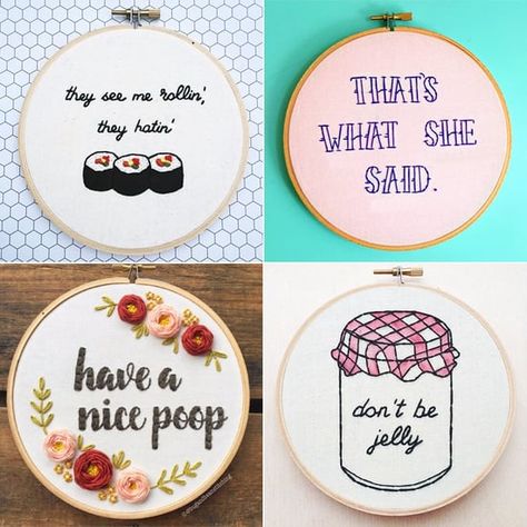 Funny Embroidery Patterns, Embroidery Floss Bracelets, Funny Embroidery, Stitching Embroidery, Brazilian Embroidery, Embroidery Patterns Free, Silk Ribbon Embroidery, Hand Embroidery Stitches, Embroidery Hoop Art